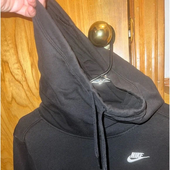 Nike pullover black slouchy hood hoody size small super comfortable ! - Picture 3 of 9